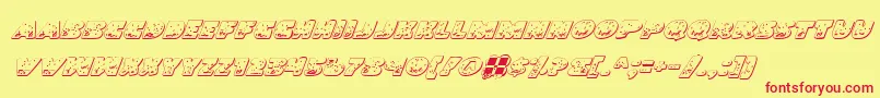 Landoi Font – Red Fonts on Yellow Background