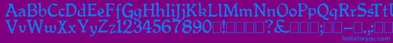 Queen Empress Font – Blue Fonts on Purple Background