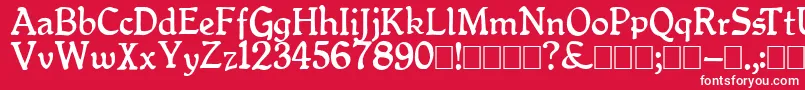 Queen Empress Font – White Fonts on Red Background