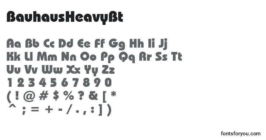 A fonte BauhausHeavyBt – alfabeto, números, caracteres especiais