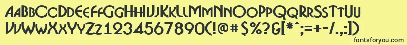 ABosanovacpsBold Font – Black Fonts on Yellow Background