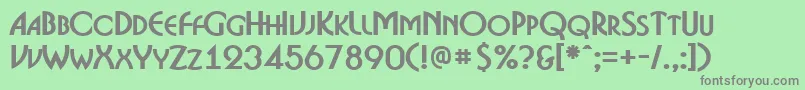 ABosanovacpsBold Font – Gray Fonts on Green Background