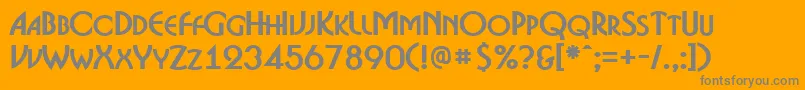 ABosanovacpsBold Font – Gray Fonts on Orange Background