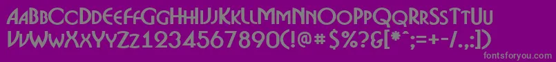ABosanovacpsBold Font – Gray Fonts on Purple Background