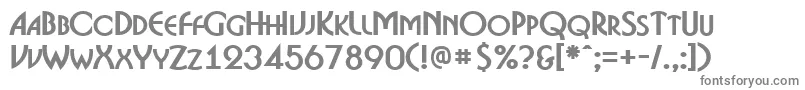 フォントABosanovacpsBold – 白い背景に灰色の文字