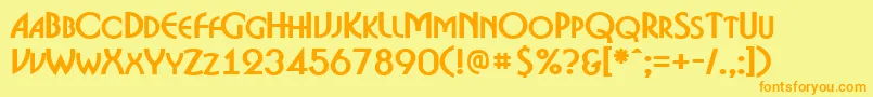 ABosanovacpsBold Font – Orange Fonts on Yellow Background