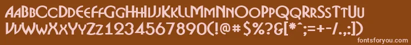 ABosanovacpsBold Font – Pink Fonts on Brown Background