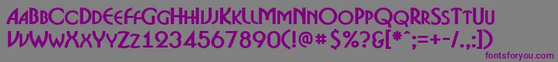 ABosanovacpsBold Font – Purple Fonts on Gray Background