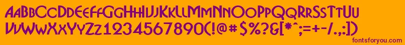 ABosanovacpsBold Font – Purple Fonts on Orange Background