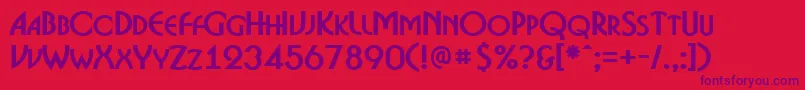 ABosanovacpsBold Font – Purple Fonts on Red Background