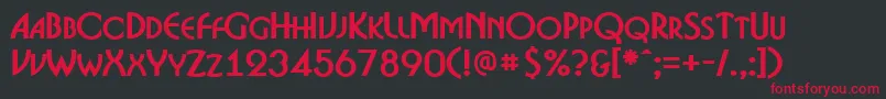 ABosanovacpsBold Font – Red Fonts on Black Background