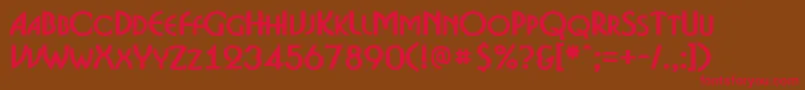 ABosanovacpsBold Font – Red Fonts on Brown Background