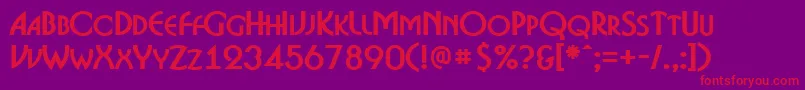 ABosanovacpsBold Font – Red Fonts on Purple Background