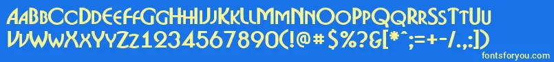 ABosanovacpsBold Font – Yellow Fonts on Blue Background
