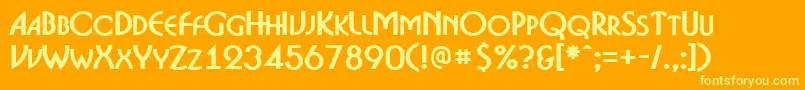 ABosanovacpsBold Font – Yellow Fonts on Orange Background