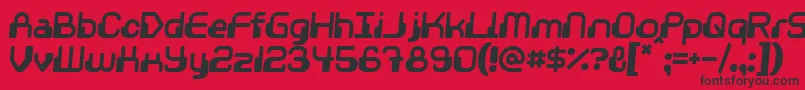 フォントVideophreak – 赤い背景に黒い文字