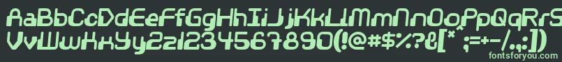 フォントVideophreak – 黒い背景に緑の文字