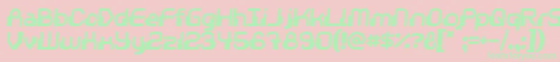 Videophreak Font – Green Fonts on Pink Background