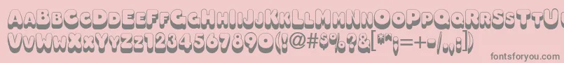 OleadashadowscapssskBold Font – Gray Fonts on Pink Background
