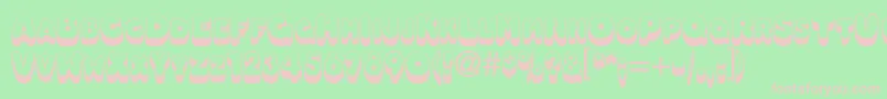 OleadashadowscapssskBold Font – Pink Fonts on Green Background