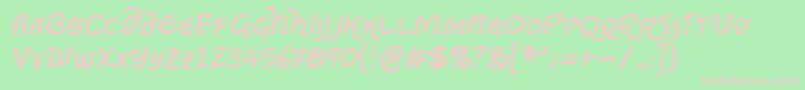 PolyhedralucbbReg Font – Pink Fonts on Green Background