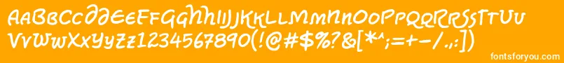 PolyhedralucbbReg Font – White Fonts on Orange Background