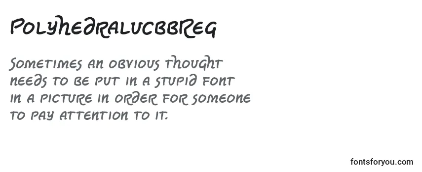 Review of the PolyhedralucbbReg Font