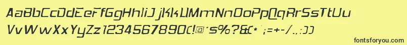 Hemiheadgaunt-Schriftart – Schwarze Schriften auf gelbem Hintergrund