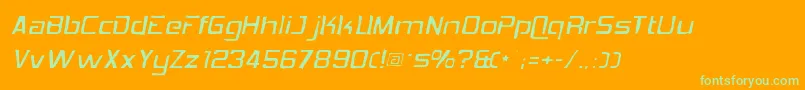 Hemiheadgaunt Font – Green Fonts on Orange Background