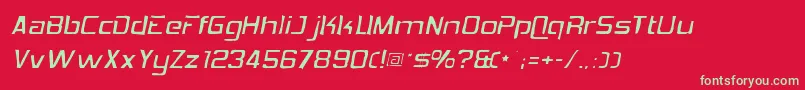 Hemiheadgaunt-Schriftart – Grüne Schriften auf rotem Hintergrund