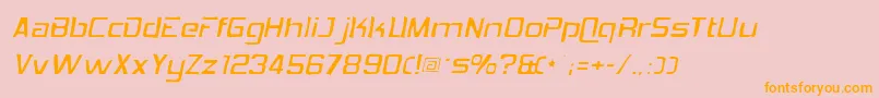 Hemiheadgaunt Font – Orange Fonts on Pink Background
