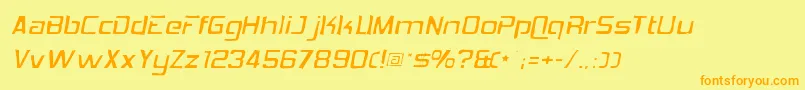 Hemiheadgaunt Font – Orange Fonts on Yellow Background
