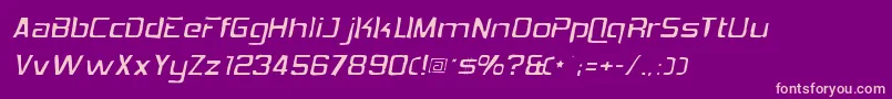 Hemiheadgaunt-Schriftart – Rosa Schriften auf violettem Hintergrund