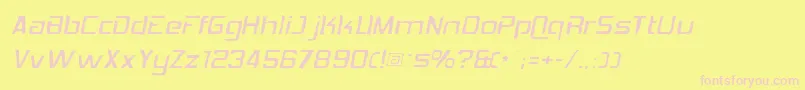 Hemiheadgaunt Font – Pink Fonts on Yellow Background