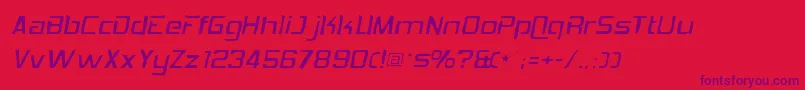 Hemiheadgaunt Font – Purple Fonts on Red Background