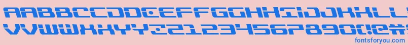 Troopersleft Font – Blue Fonts on Pink Background