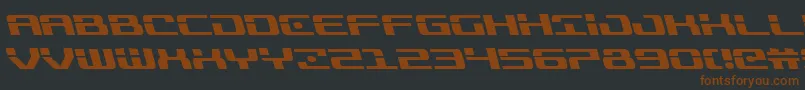 Troopersleft-fontti – ruskeat fontit mustalla taustalla