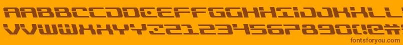 Шрифт Troopersleft – коричневые шрифты на оранжевом фоне