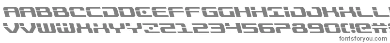Troopersleft-fontti – harmaat kirjasimet valkoisella taustalla