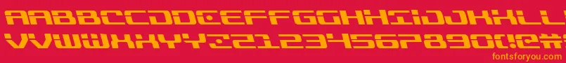 Troopersleft Font – Orange Fonts on Red Background