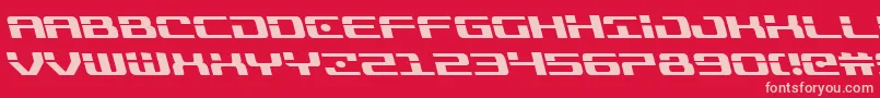 フォントTroopersleft – 赤い背景にピンクのフォント