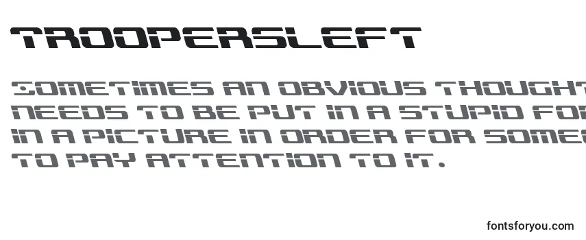 Review of the Troopersleft Font