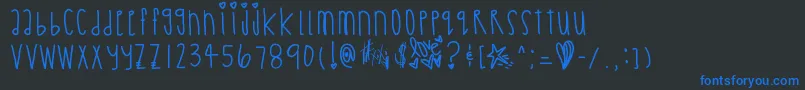 Asiagobagels Font – Blue Fonts on Black Background