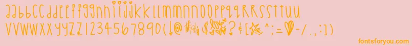 Asiagobagels Font – Orange Fonts on Pink Background