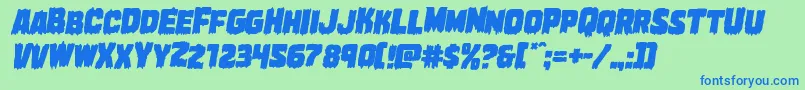 Marshthingital Font – Blue Fonts on Green Background