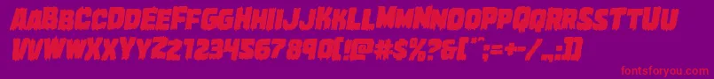 Marshthingital Font – Red Fonts on Purple Background