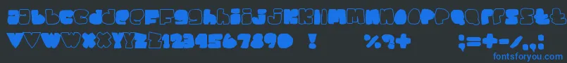 SaySomething Font – Blue Fonts on Black Background