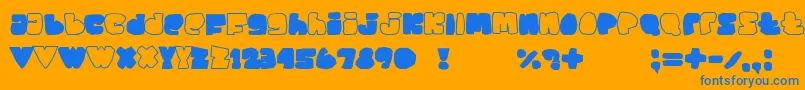 SaySomething Font – Blue Fonts on Orange Background