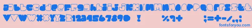 SaySomething Font – Blue Fonts on Pink Background