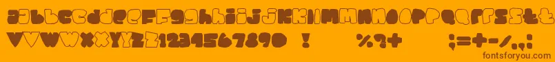 SaySomething Font – Brown Fonts on Orange Background
